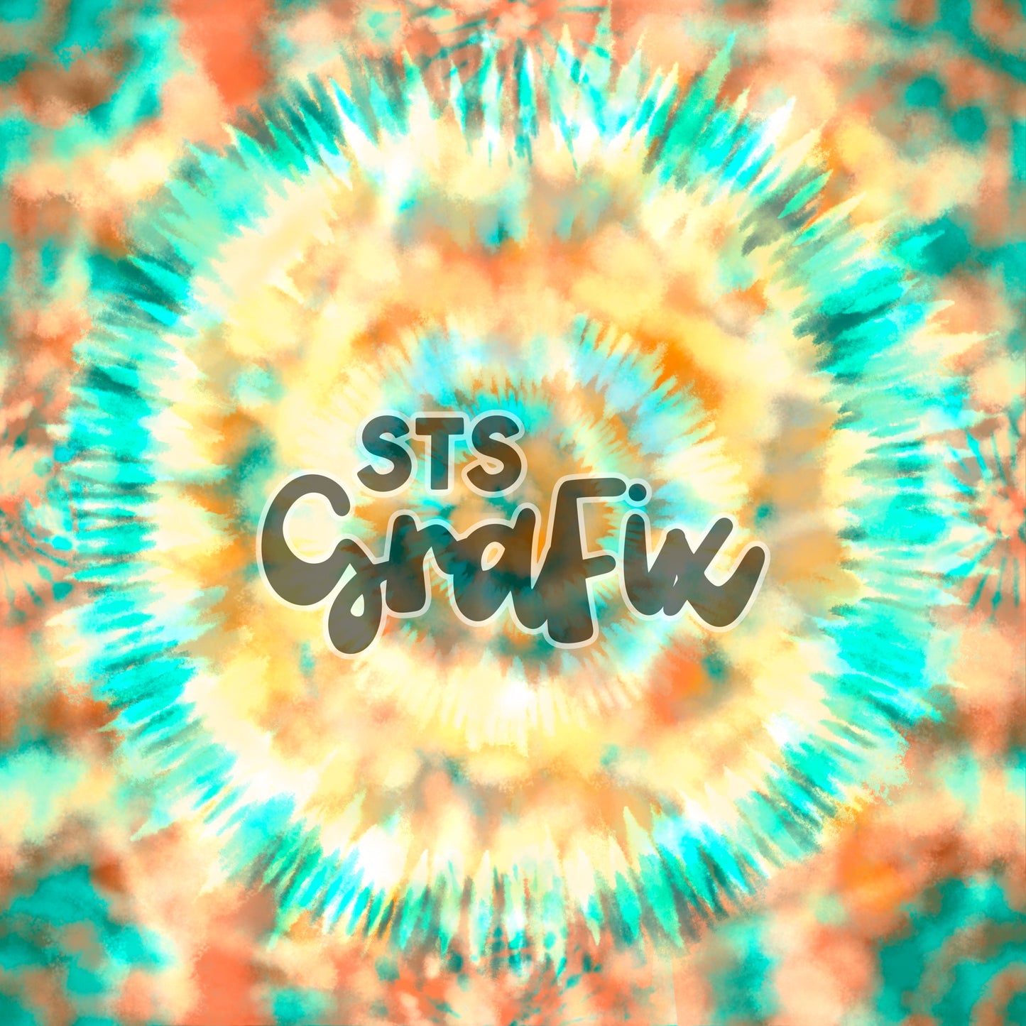 Orange and Teal Tye Dye