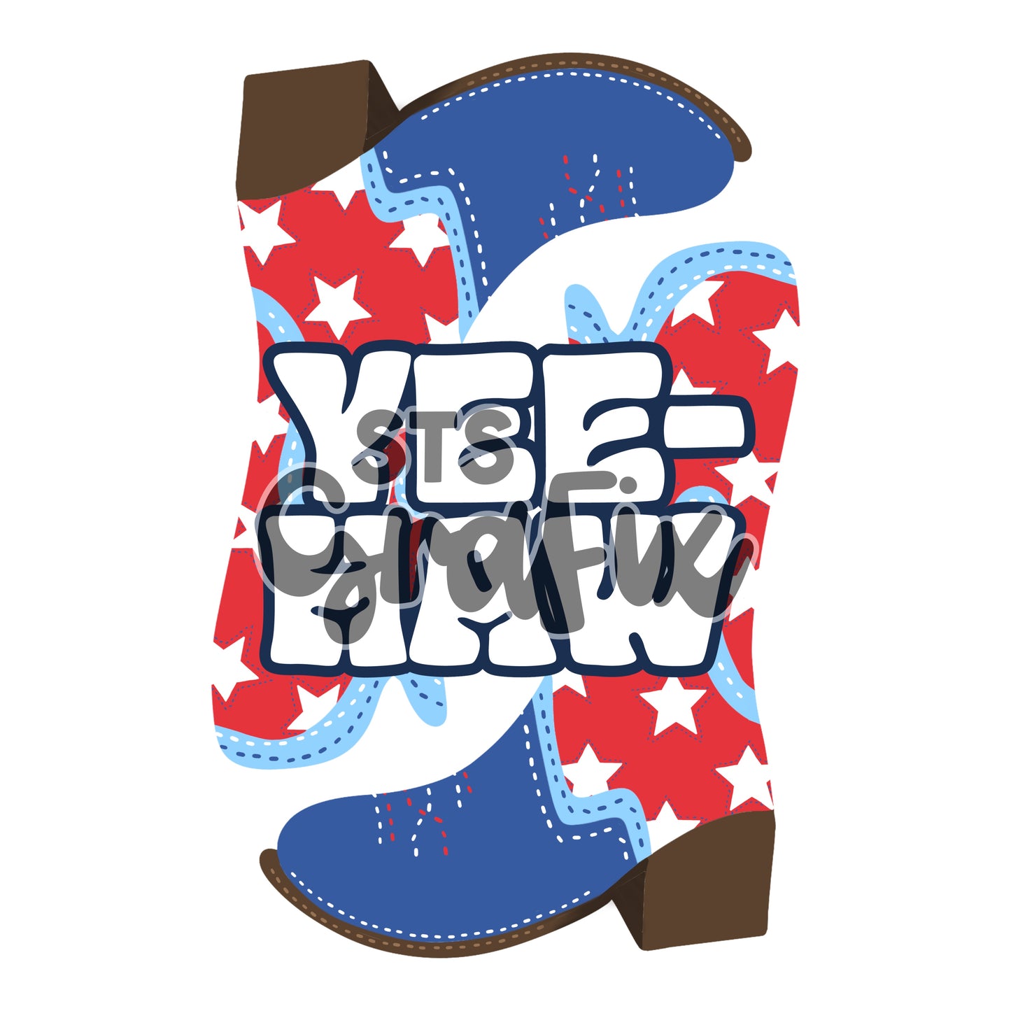 YEE-HAW—PNG Blue