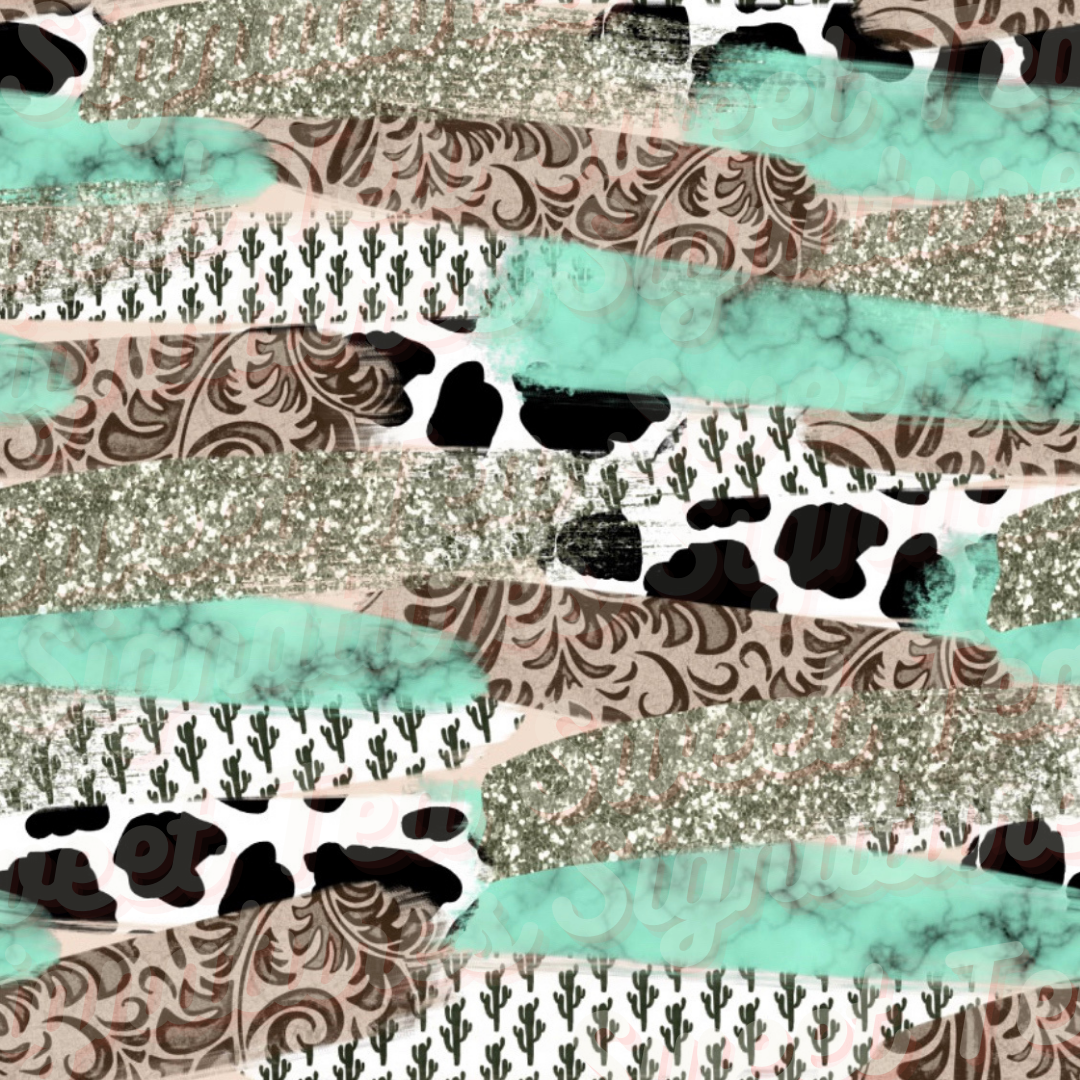 Western Glitter Strokes