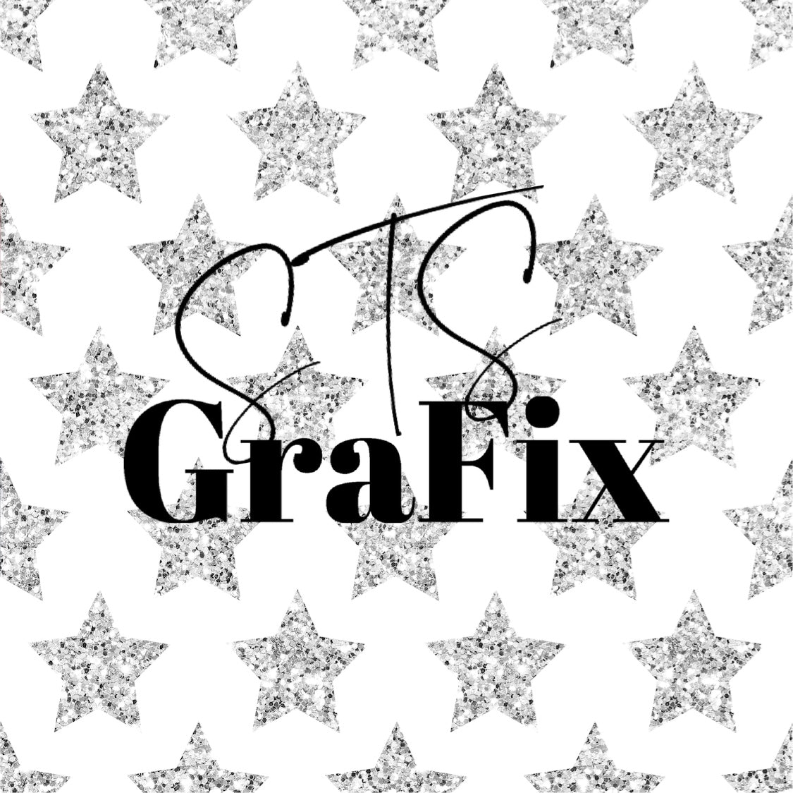 Glitter Silver Stars