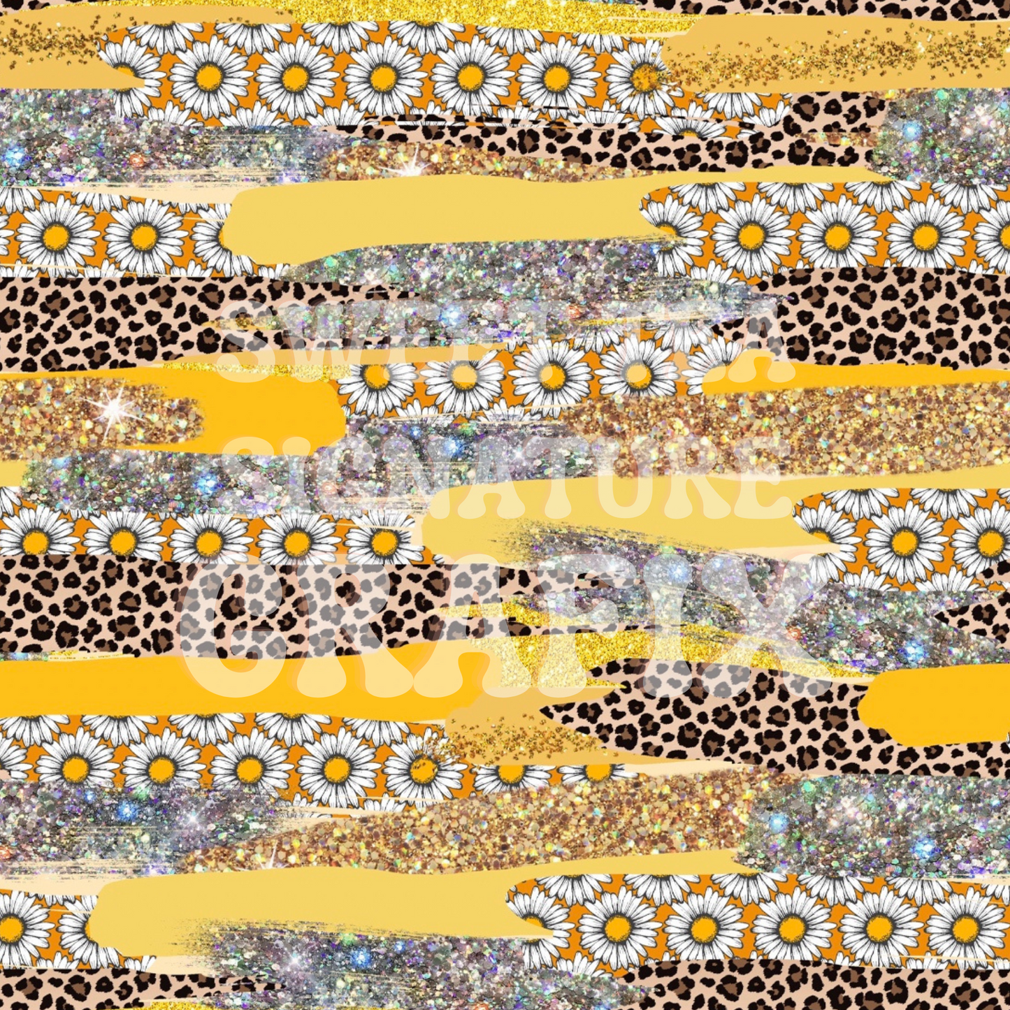 Yellow Daisy Brushstrokes