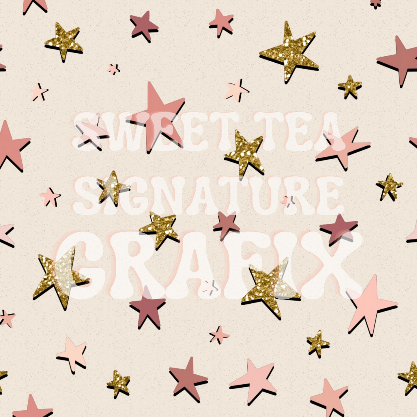 Pink & Gold Stars