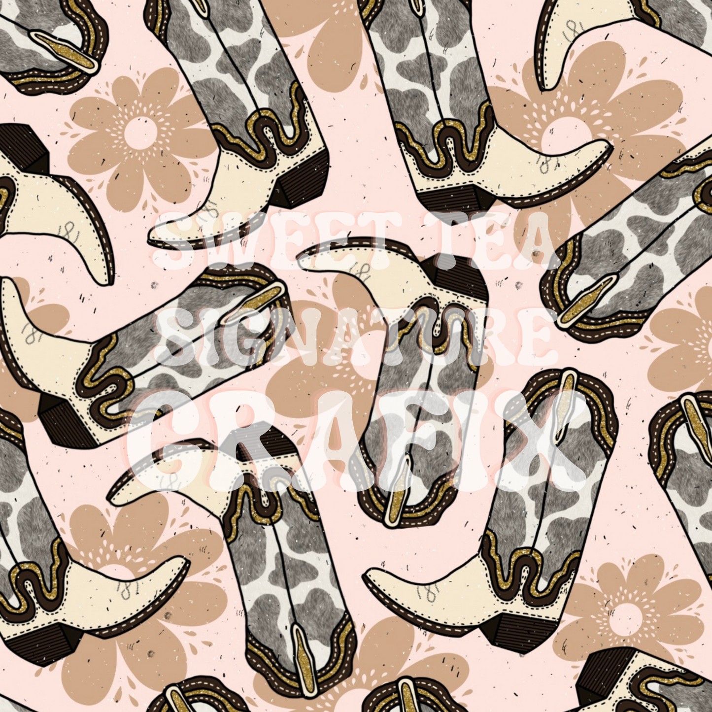 Cow Print Boots
