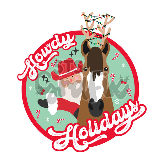 howdy holidays— green PNGs