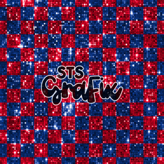 Red and Blue Disco Check