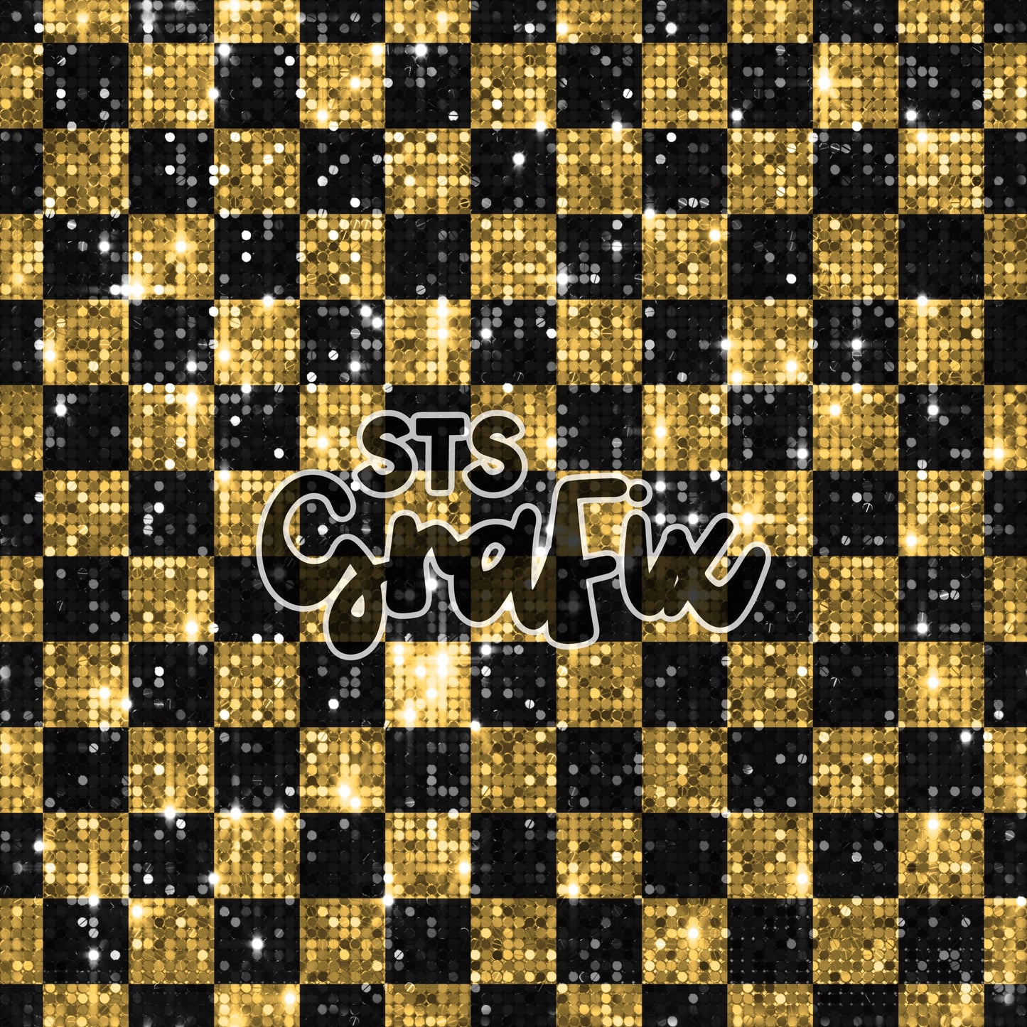 Black and Gold Disco Check