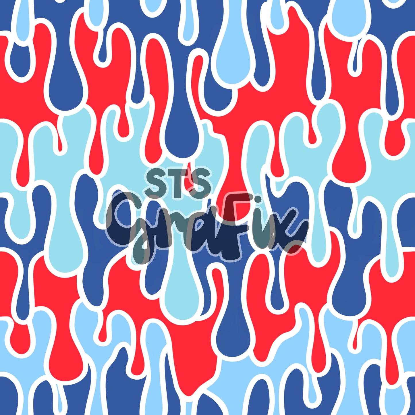 Red, White, Blue Drips