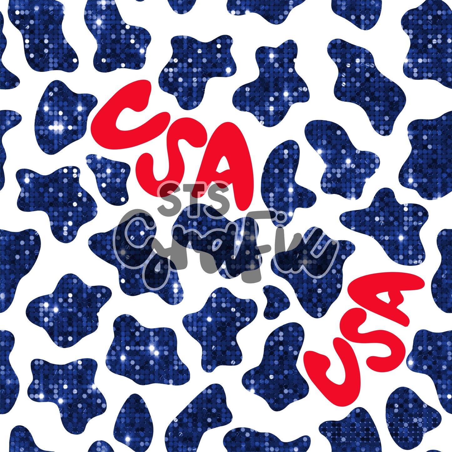 USA Cow Glitter