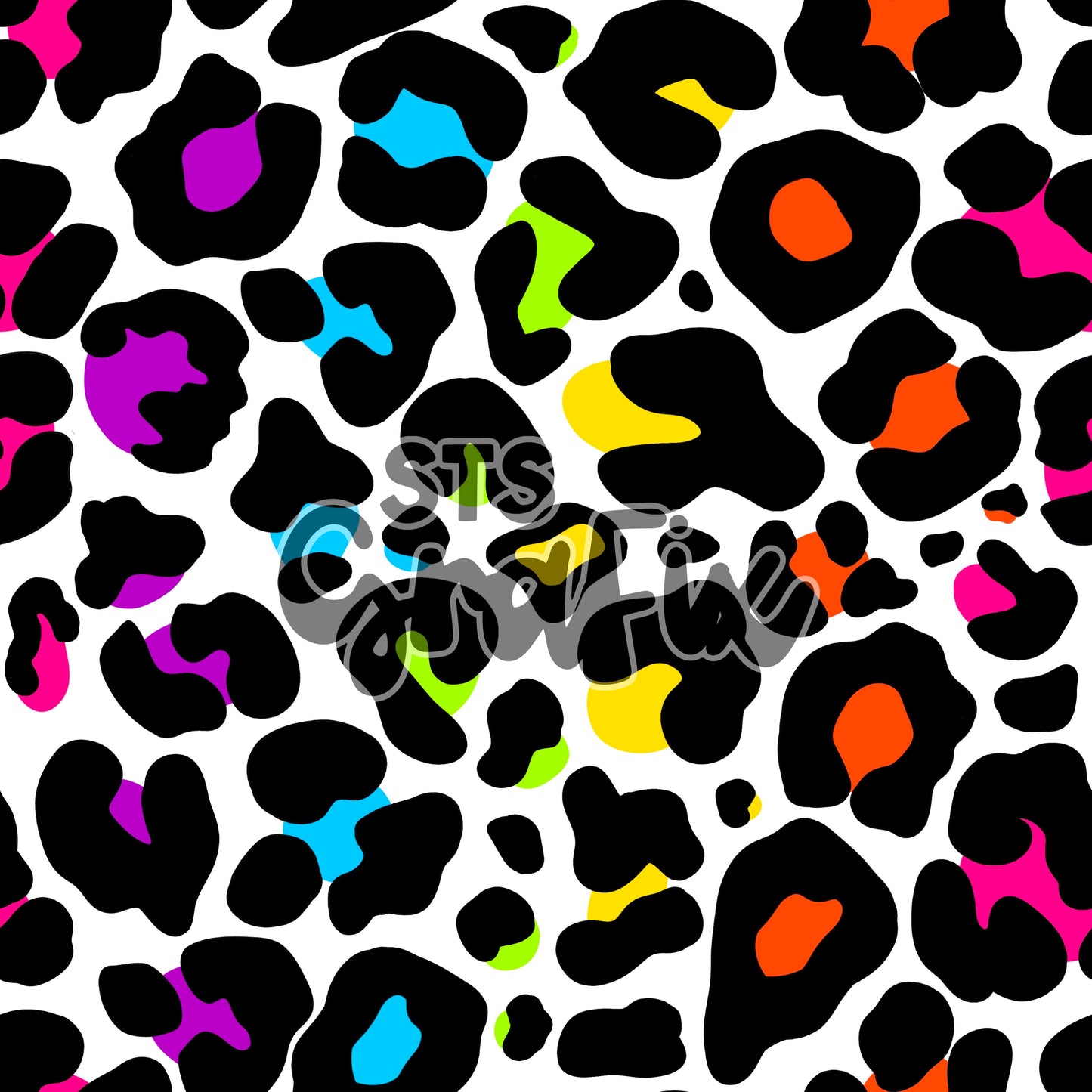 Rainbow Neon Leopard