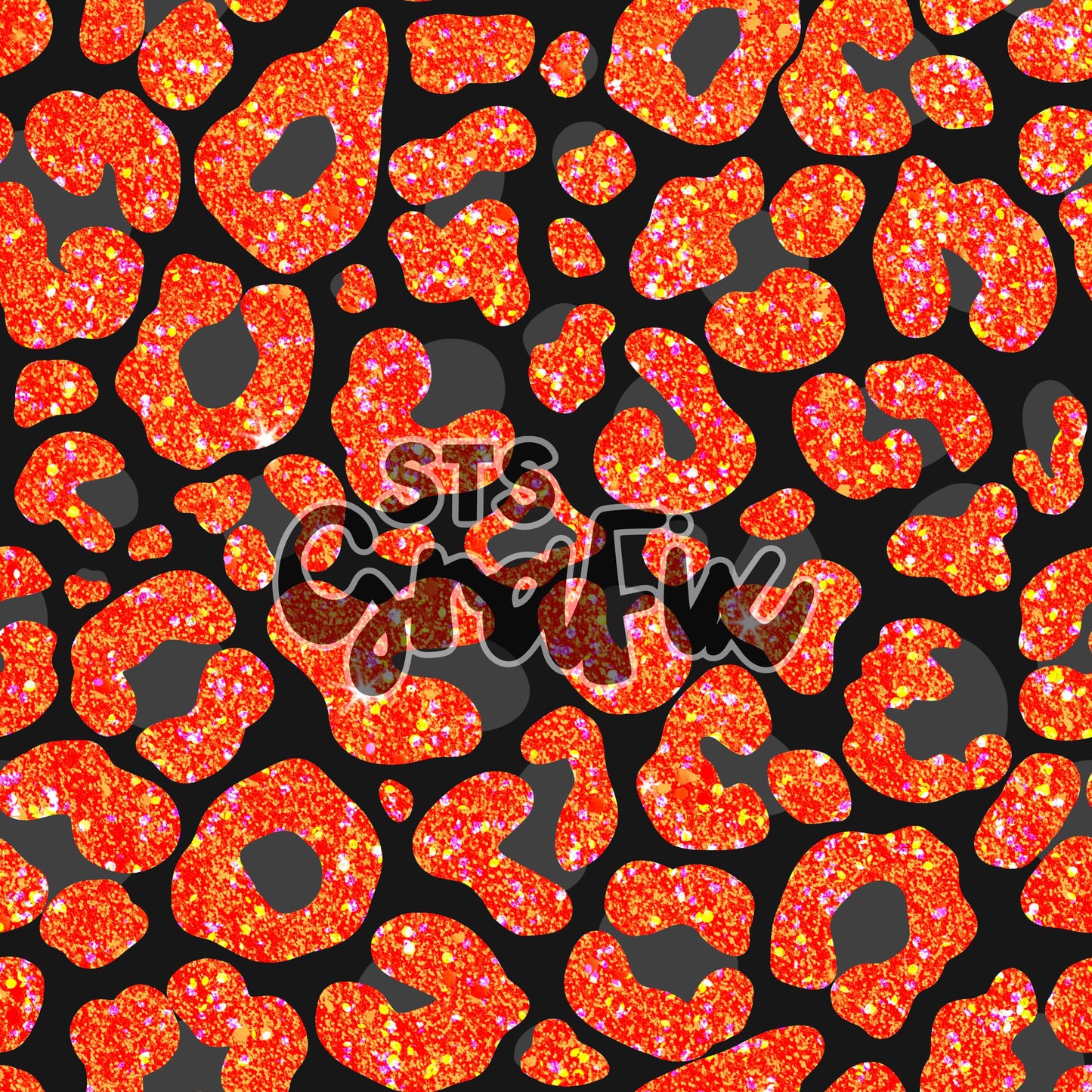 Glitter-Orange Leopard