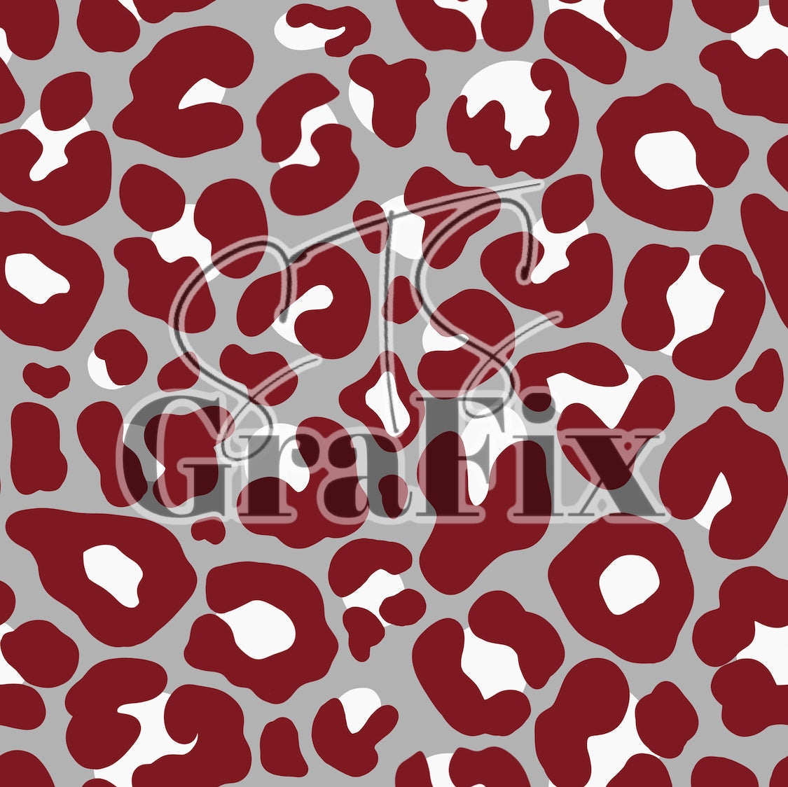 Gray Red Leopard