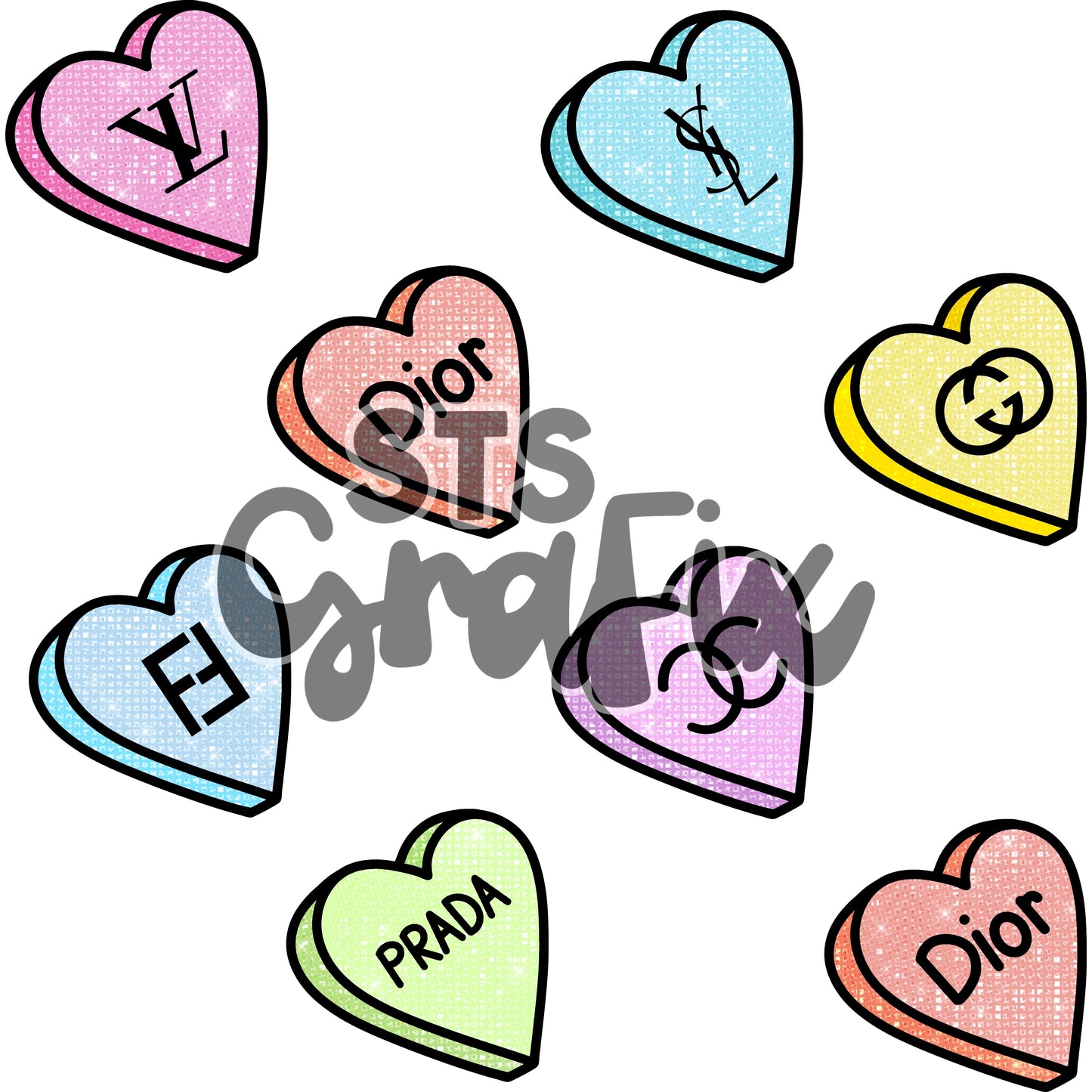 Designer CC Hearts—Sparkly