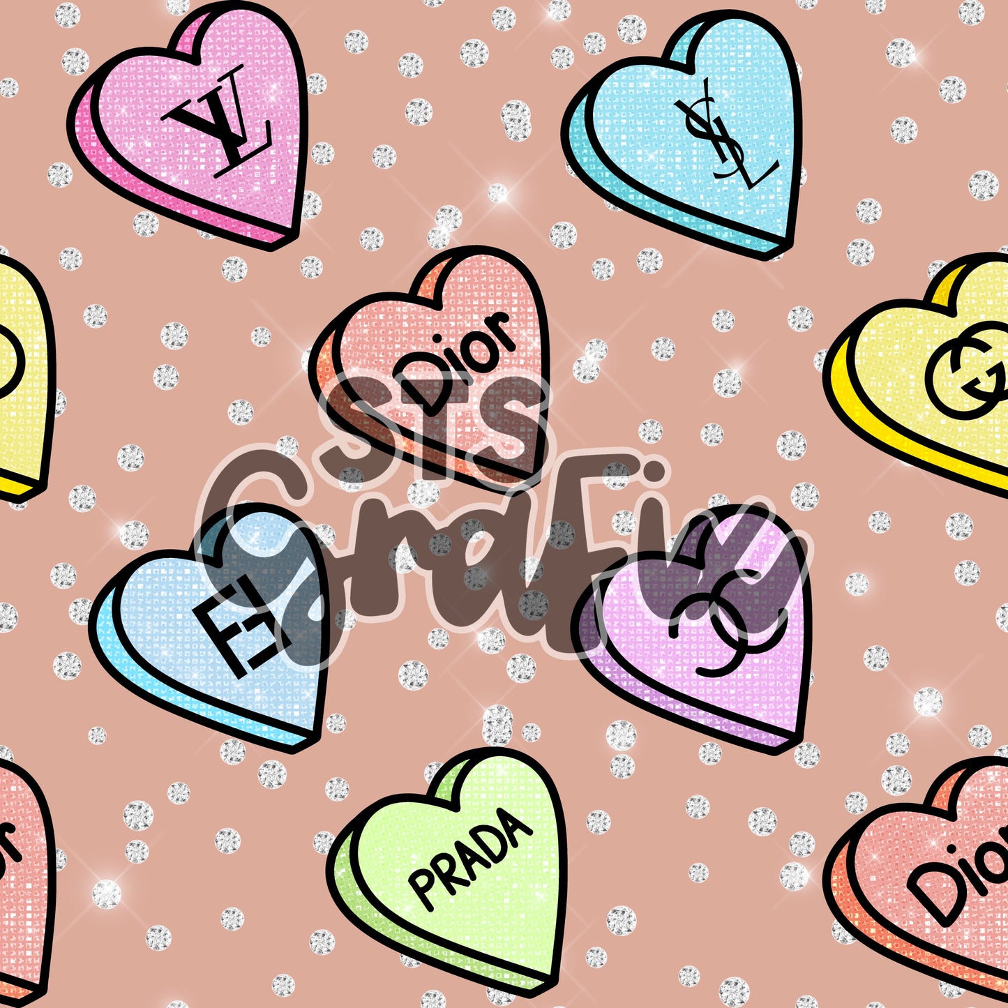 Candy Hearts Mesh—Teagan